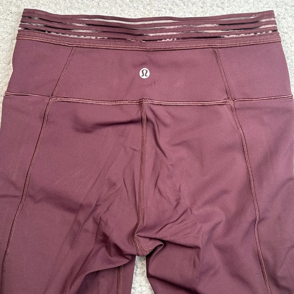 Lululemon Find Focus 7/8 Tight Women's 6 Arctic Plum Mesh Luxtreme Leggings Gym